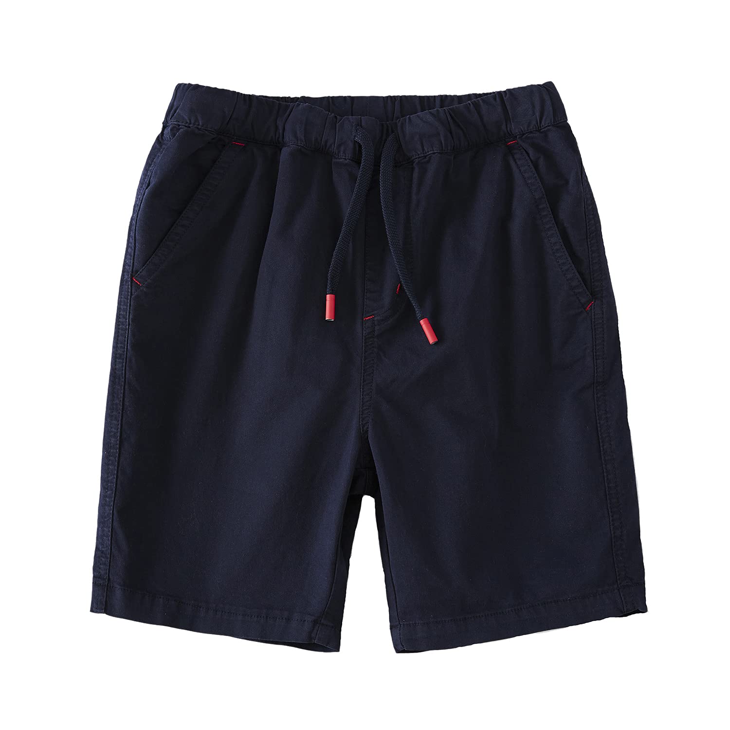 Boys Shorts Boys School Uniform Shorts for Boys Cotton Drawstring Elastic Waist Shorts Classic