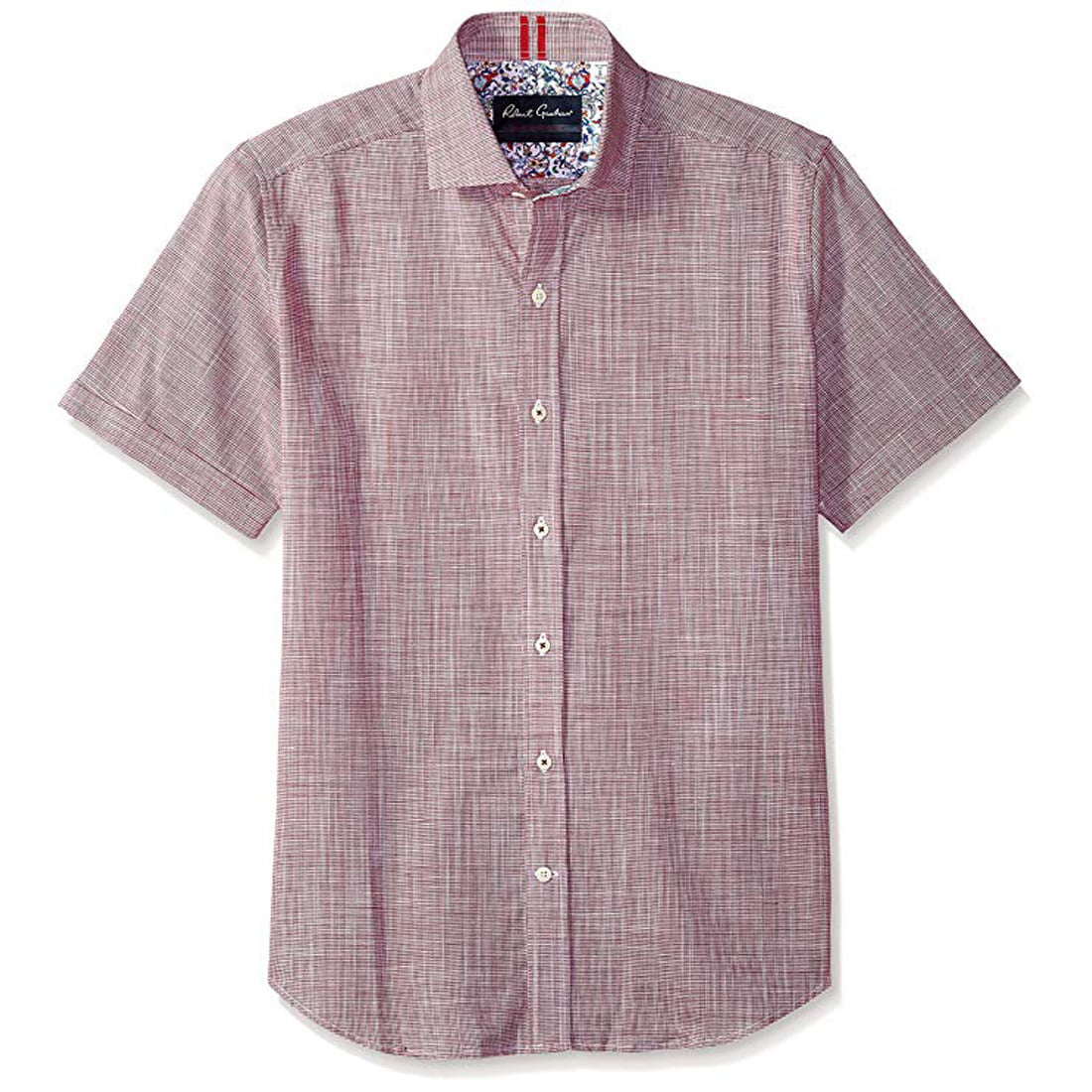 MSRP $138 Details about   Robert Graham Isaiah Tailored Short Sleeve Shirt Men's Size L Blue