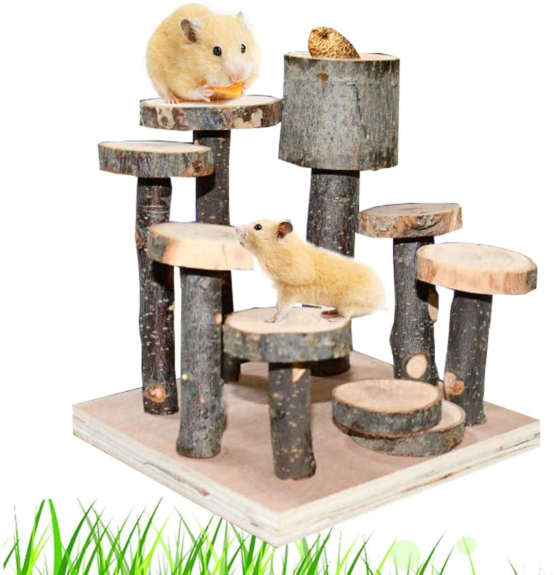 Hamster Wood Playground Toy Apple Wood Chewing Toys Hamster Steps ...