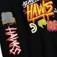 thumbnail image 4 of Women's Mitchell & Ness Black Atlanta Hawks Slap Sticker Lightweight Pullover Sweatshirt, 4 of 4