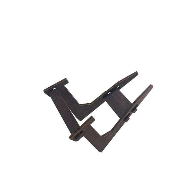 Langgg Photo Holder Stand Decorative Tabletop Easels for Platter Artworks Round Tea 6inch Brown 8 inch