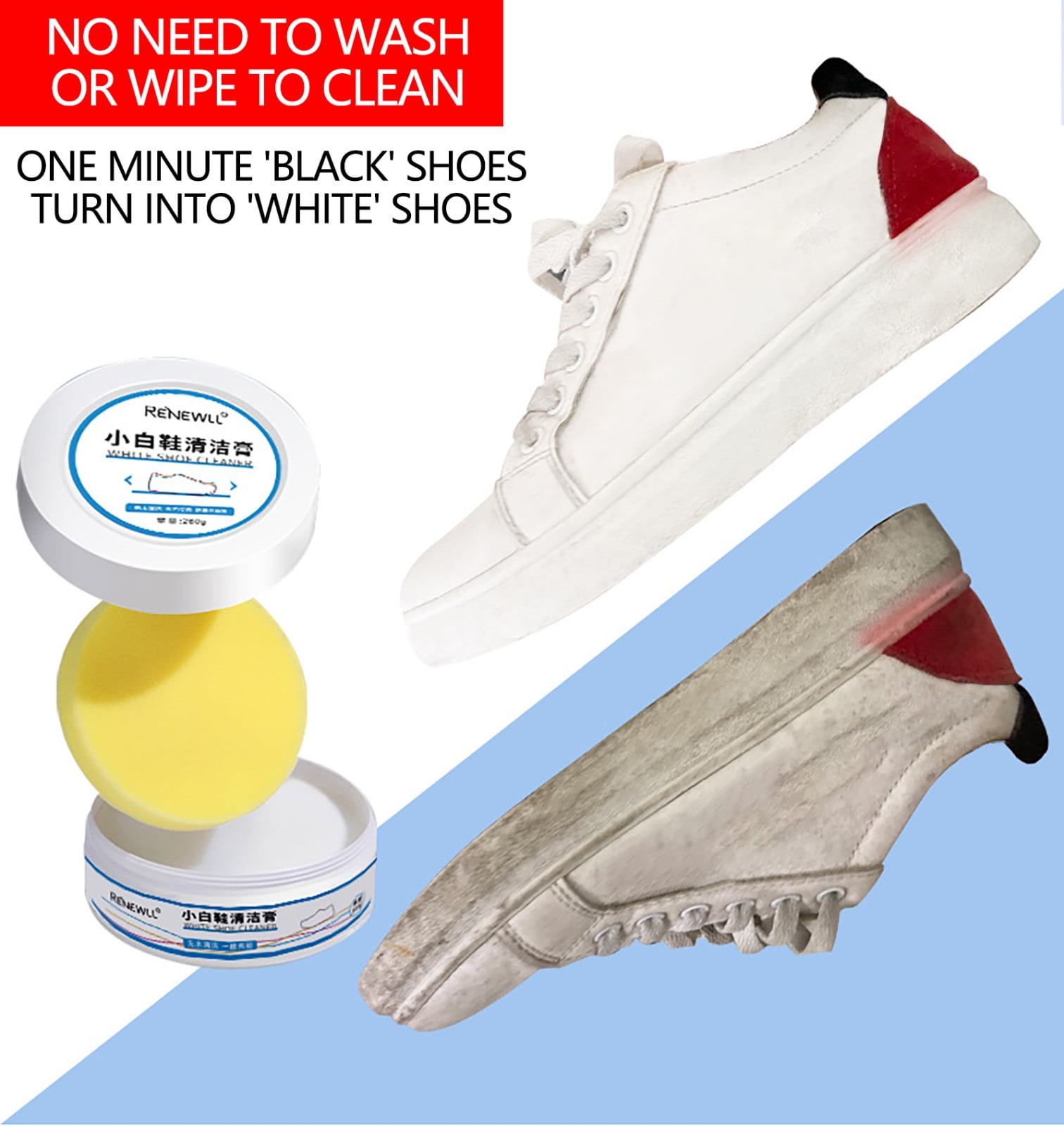  USYFAKGH White Shoe Cleaning Cream Shoe Cleaner White