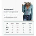 thumbnail image 3 of Women Casual Long Sleeve Tunic V-Neck Slim Fit T Shirts Basic Tee Tops Crew Neck Ribbed Knit Solid Shirt, 3 of 3