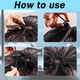 thumbnail image 2 of 2 bolsas de malla grandes para lavandería con cordón, 70 x 90 cm, para lavadora, ideales para viajes, prendas delicadas y la universidad (Negro), 2 of 8
