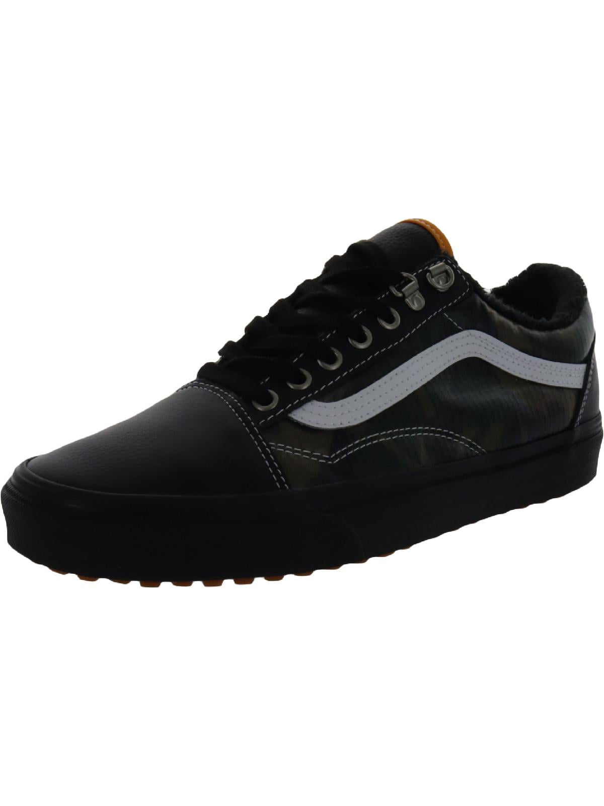 Vans Mens Old Mte Leather and Training Shoes Black 8.5 Medium (D) - Walmart.com