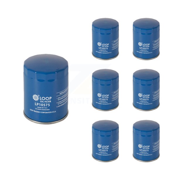 LOOP Engine Oil Filter (7 Pack) for Car Ford F-150 Chevrolet GMC Sierra 1500 Silverado Explorer Edge Equinox Escape Cadillac Terrain Transit-250 Mustang Traverse Fusion Lincoln Acadia Buick KLO-100202