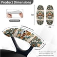 thumbnail image 6 of FKELYI Bohemian Floral Skull Print 4 Pcs Office Chair Covers Set Removable Computer Chair Slipcovers with Arm Rest Covers for Swivel Chair Armchair Washable Home Decoration, 6 of 7