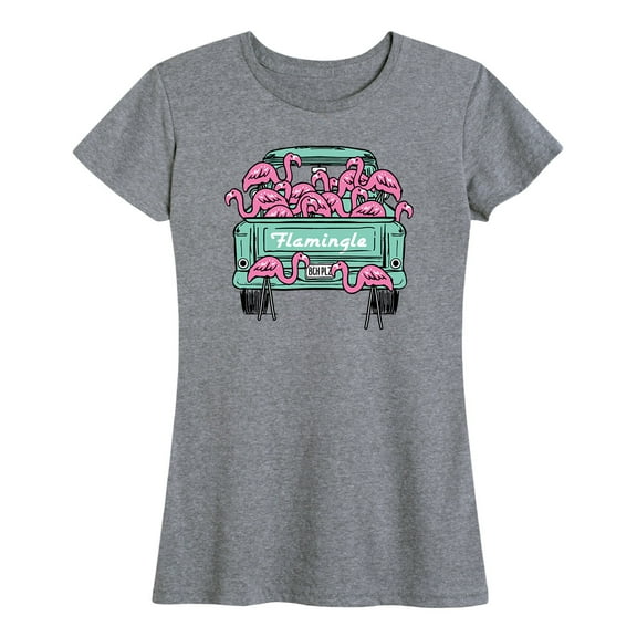 Instant Message - Flamingo Truck - Women's Short Sleeve Graphic T-Shirt
