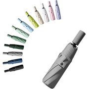 NANAHuang Travel Folding Umbrella Automatic Open/Close Handle Coating Layer Fabric Blocking/Portable Golf/Car Compact Umbrella/Lightweight Small Backpack/Rain Sun Anti UPF 50