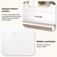 thumbnail image 7 of LAZZO 40” Small Writing Desk with Drawers, Modern Vanity Desk for Home Office and Small Spaces, White, 7 of 7