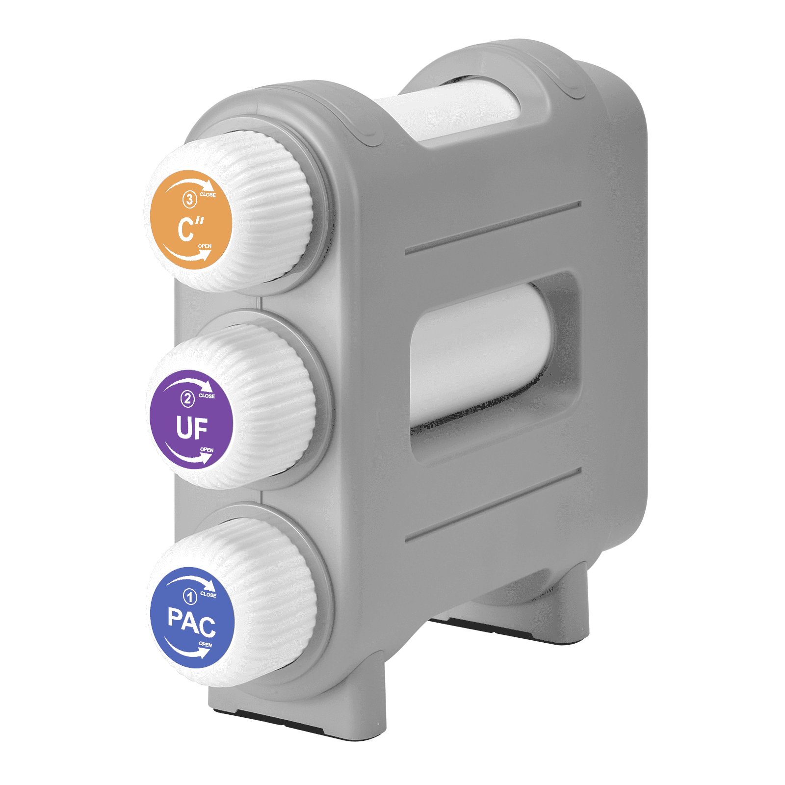Under Counter Water Filter, 3-Level Filter Water Purifier, Reduces Chlorine Gas and Particulate Matter, Directly Connected to Kitchen or Bathroom Faucet