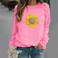 thumbnail image 2 of Ichuanyi Womens Fall Tops, Womens Casual Hoodies Jumper Tops Ladies Sunflower Print Sweatshirt Blouse Tee, 2 of 4