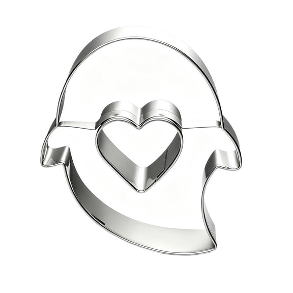 Halloween Cookie Cutters, Stainless Steel Pumpkin and Ghost Sandwich Molds with Detail Stamp for Baking Pancakes Lunches and Party Treats