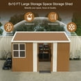 thumbnail image 5 of 10' x 8' Outdoor Metal Storage Shed, Tools Storage Shed, Galvanized Steel Garden Shed with Lockable Doors, Outdoor Storage Shed for Backyard, Patio, Lawn, D7811, 5 of 9