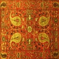 thumbnail image 1 of Ahgly Company Indoor Square Persian Yellow Traditional Area Rugs, 4' Square, 1 of 4