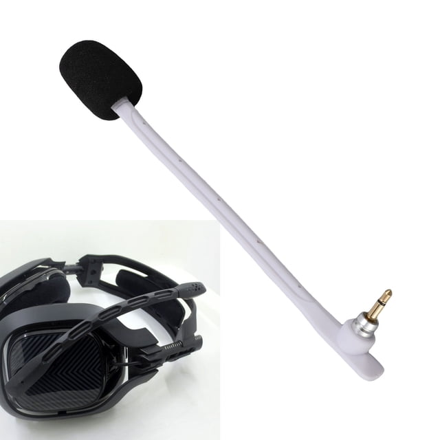 Micro de Jeu de Remplacement Microphone Perche pour A40 A40 TR Casque de Jeu, Casques de Jeu pour Ordinateur PC, Microphone Perche à Réduction de Bruit Détachable 3,5 mm