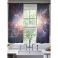 thumbnail image 3 of Universe Explosion Sheer Curtains 72 Inches Long 2 Panels Set, Window Sheer Curtains for Living Room/Bedroom, Modern Abstract Galaxy Universe Light Filtering Rod Pocket Curtain 52''x72''x2, 3 of 8