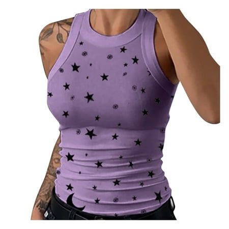 

cuitcosohg Sleep Dress for Women Womens Swing Vest Sleeveless Cami Top Ladies Strappy Flared Plus Size Tops Shirt Polyester Night Dress for Women Sleepwear