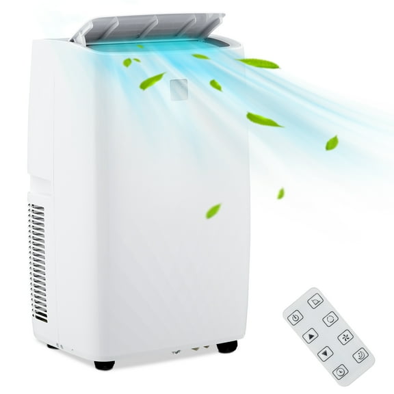 14K BTU Portable Air Conditioners, Cools up to 750 Sq. Ft 3-in-1 Movable AC for Room with Dehumidifier Fan Sleep Mode, 24H Timer, Remote Control, and Window Installation Kit Included