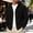 Black, variant on Men's Dual Flap Pocket Full-Button Hooded Shirt Jacket, Loose Thin Woven Outerwear, Airy Texture for Backyard Gatherings White L