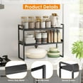 thumbnail image 5 of Expandable kitchen Countertop Organizer, Stackable Cabinet Shelf Organizers, Space Saving Spice Rack Pantry Storage for Bathroom Office Organization (Black, 2 Pack), 5 of 13