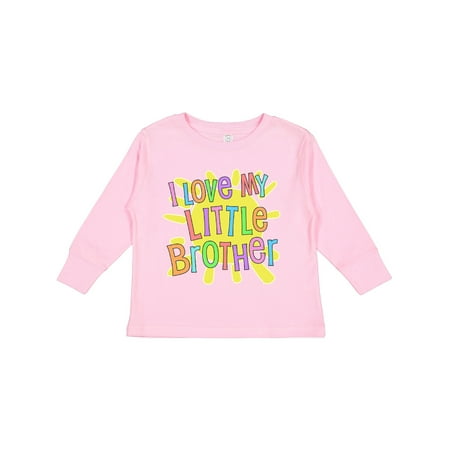 

Inktastic I Love My Little Brother- Sun and Rainbow Letters Gift Toddler Boy or Toddler Girl Long Sleeve T-Shirt