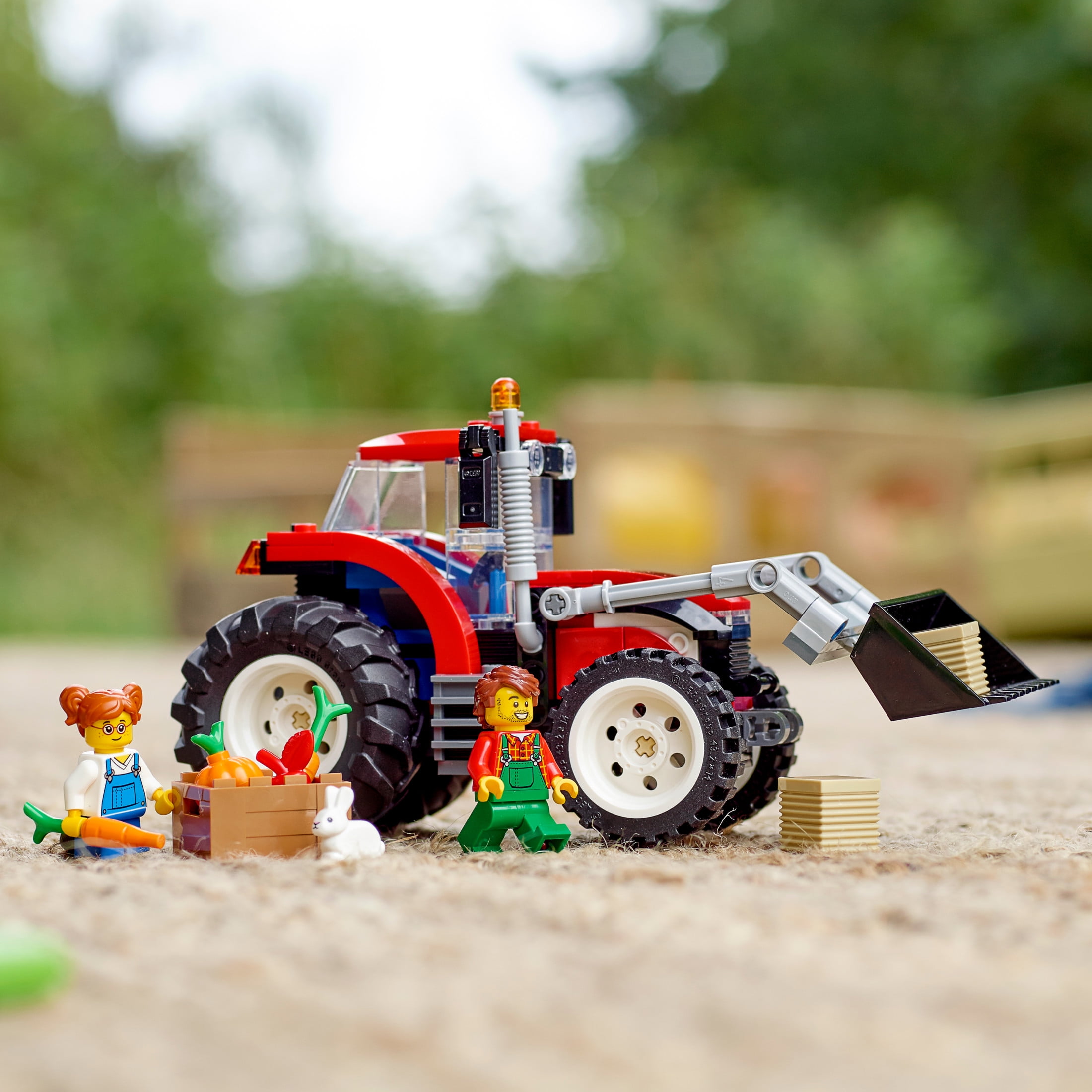 LEGO City Big Wheel Gift Set, 2in1 Tractor and Construction Digger Building Toy Sets Plus Farm Garden & Scarecrow Bonus Pack, Great Gift for Boys and Girls Ages 5 and up, 66772