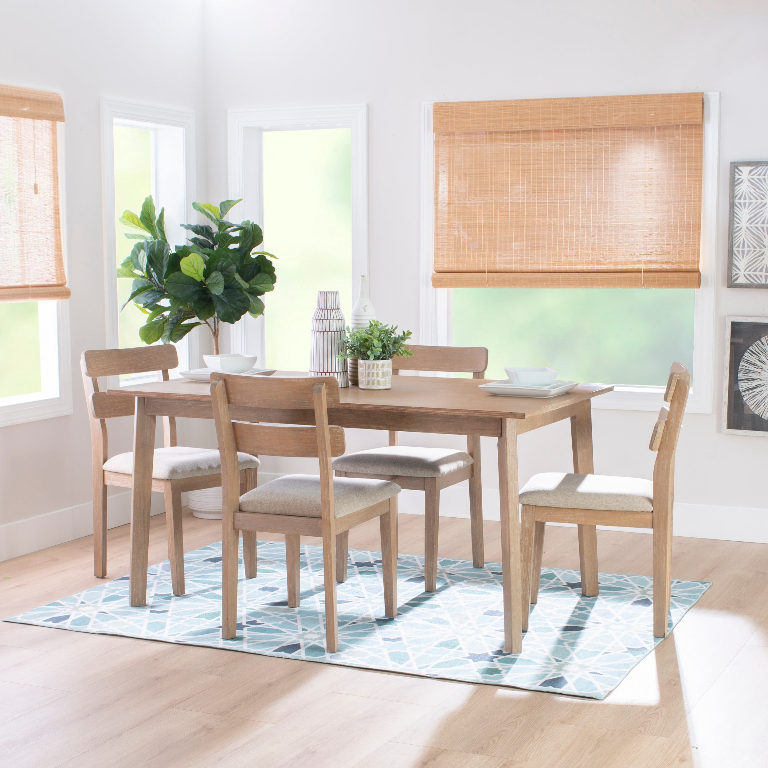 Powell Davini 5-Piece Dining Set, Natural