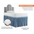 thumbnail image 2 of SGI Bedding Dorm Room Bed Skirt | Twin XL 36" Ruffled Microfiber Bed Skirt | Fade Resistant, Wrinkle Free, Anti-static, Decorative, Extra Storage Space, Clutter-Free | Mediterranean Blue, 2 of 8
