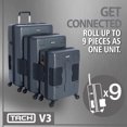 TACH V3 Lightweight 3pc Hardside Luggage Suitcase Set w/Charge Ports