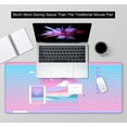 thumbnail image 5 of Kawaii Pink Retro Vaporwave Japanese Mount Fuji Moon Night Desk Mat, Cute Anime Grid Large Gaming Mouse Pad XL, Gift for Gamer Girls, Full Desk Mousepad Keyboard Mat - 35.4 x 15.7 Inch, 5 of 6