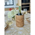 thumbnail image 2 of KOUBOO Unique Home Decor La Jolla Double-Wall Stainless Steel Rattan Drink Sleeves, Honey-Brown, 2 of 7