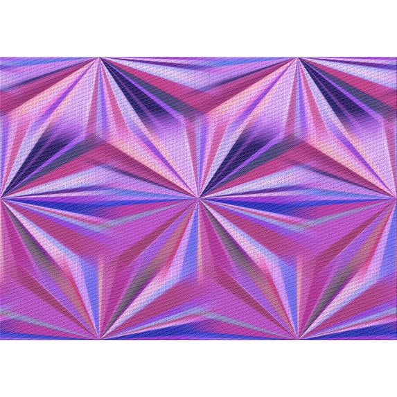 Ahgly Company Machine Washable Indoor Rectangle Transitional Heliotrope Purple Area Rugs, 4' x 6'