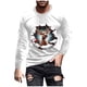 thumbnail image 2 of Blusas y camisas de manga larga y cuello redondo para hombre, informales, con estampado navideño, deportivas, de poliéster., 2 of 5
