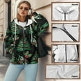 thumbnail image 4 of Vintage Christmas Sweatshirt Women'S Casual Striped Hooded Hoody Warm Pullover Long Sleeve Soft Streetwear Tops Oversized Hoodies for Women Green L, 4 of 5