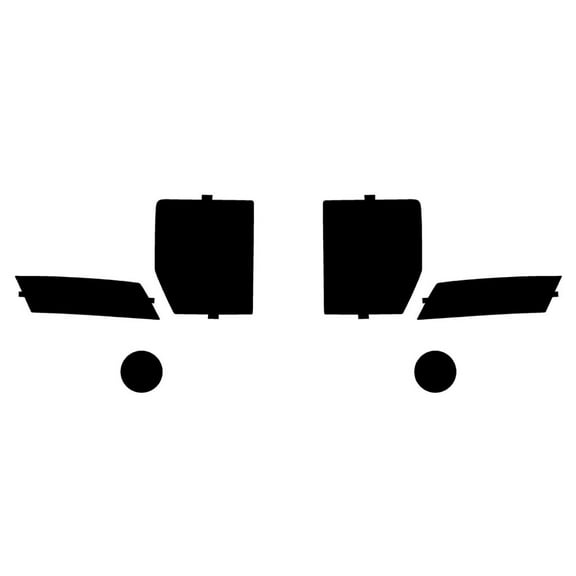 Rvinyl Headlight Tint Covers Compatible with Jeep Commander 2006-2011 - Blackout Smoke