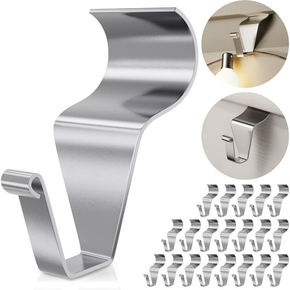 LQQBOX 20 Pcs Vinyl Siding Hooks, No Hole Siding Hanging Hangers, Heavy-Duty Stainless Steel Vinyl Siding Hanger, Reusable Siding Clips for Hanging Holiday Decorations, Plaques, String Light