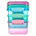 thumbnail image 2 of Sistema 3-Piece Food Storage Containers with Lids for Lunch, Meal Prep, and Leftovers, Dishwasher Safe, 1.6-Cup, Blue/Green/Pink, 2 of 6