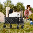 thumbnail image 5 of CONCETTA 30" Foldable Wagon, All-Terrain Wheels, 220lbs Capacity, Portable Camping & Beach Cart, Black, 5 of 6
