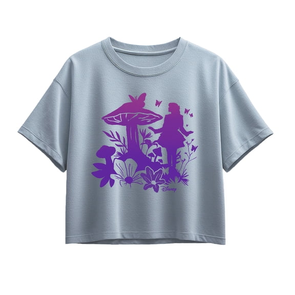 Descendants: Wicked Wonderland - Wonderland Silhouette Girls' Short Sleeve Boxy Graphic T-Shirt