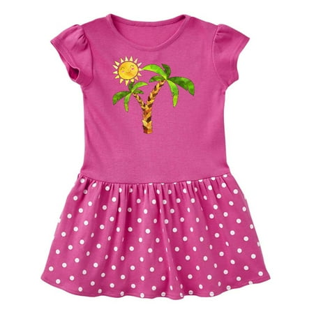 

Inktastic Palm Trees with Cute Smiling Sun Gift Baby Girl Dress