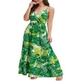 thumbnail image 3 of Robe Midi à Bretelles Spaghetti Sans Manches Dos Nu Col en V Plage Boho Florale, 3 of 8