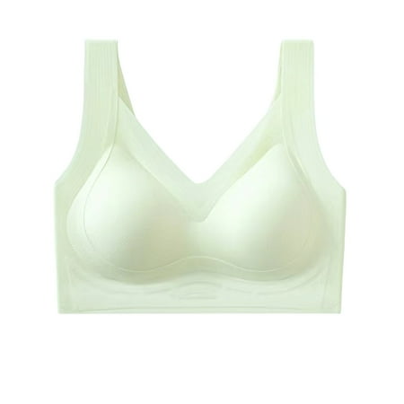 Dndif Clearance! Minimizer Bras For Women Underwear Women s Wide Straps Without Ring Gathered To Collect Side Breasts Large Size Tank Top Non Marking Bra Full Coverage Bras For Women Green L