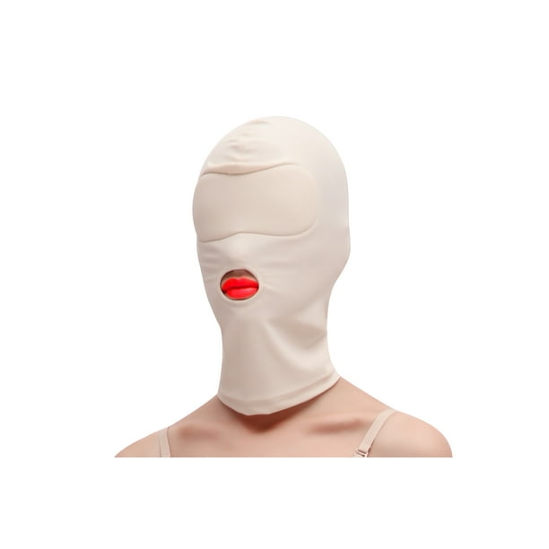 Produits pour adultes Cagoule en tissu élastique Masque de bouche et des  yeux Masque de cosplay Cadeau d'Halloween Cagoule sexy (rouge-Leaky Eye  Mouth-M) 