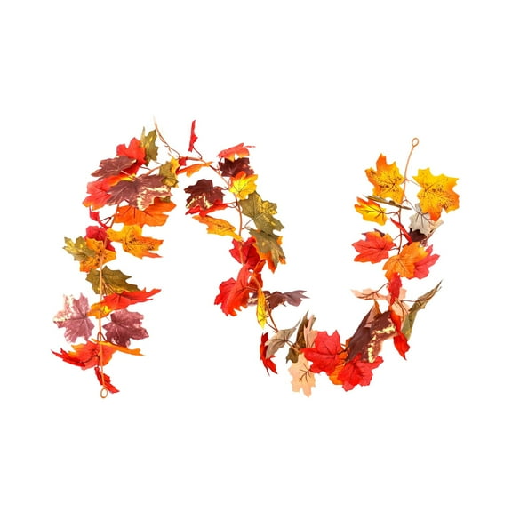 geerera Artificial Maple Leaf Vine, Faux Fall Foliage Garland, for Wall Draping, Mantel Decor, Thanksgiving Festival Display