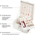 thumbnail image 4 of ZZwxWA Holiday Saving Jewelry Box Display Storage Box 2-Layer Women's Jewelry Box Lockable Box, 4 of 5