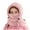 Rose, variante sur Chapeau d'Hiver pour Enfants avec Cache-Cou, Cagoule Doublée en Polaire 2-en-1 pour Enfants, Foulard Chaude pour Temps Froid, Chandail Coupe-Vent pour le Ski en Plein Air, les Jeux de Neige et les Trajets Scolaires