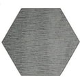 thumbnail image 2 of Furnish My Place Abstract Contemporary Stripes Modern Plush Two Tone High Low Pattern Rug, Abstract Area Rug, Pet-Friendly Carpet, Made in USA - Easy Fit Light Grey, 2' Hexagon - Set of 3, 2 of 5