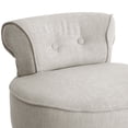 thumbnail image 4 of Bowery Hill Contemporary Linen Fabric/Leather Lounge Stool in Beige, 4 of 5