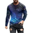 thumbnail image 2 of EQWLJWE Men's Unisex Cotton T-Shirt Men's Unisex Daily T Shirt 3D Print Graphic Prints Cross Print Long Sleeve Tops Casual Blouse, 2 of 3